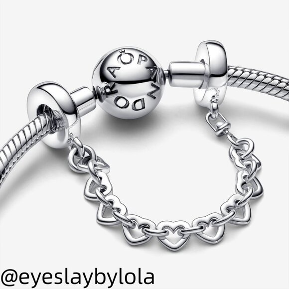 Pandora Linked Hearts Safety Chain - Picture 4 of 4